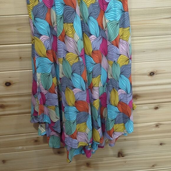 Parsley & Sage Dress Womens Small Multicolor Midi Sleeveless Art Geometric - Picture 3 of 9